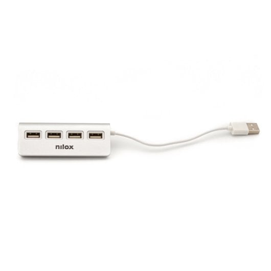 Hub USB Nilox NXHUB04ALU2 Blanc