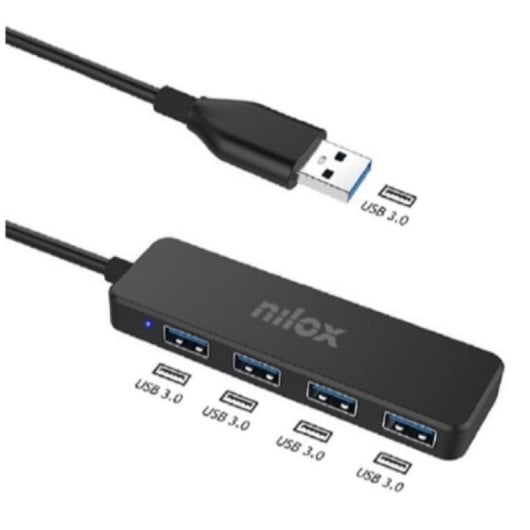 Nilox NXHUB402 4x USB 3.0 Hub Schwarz