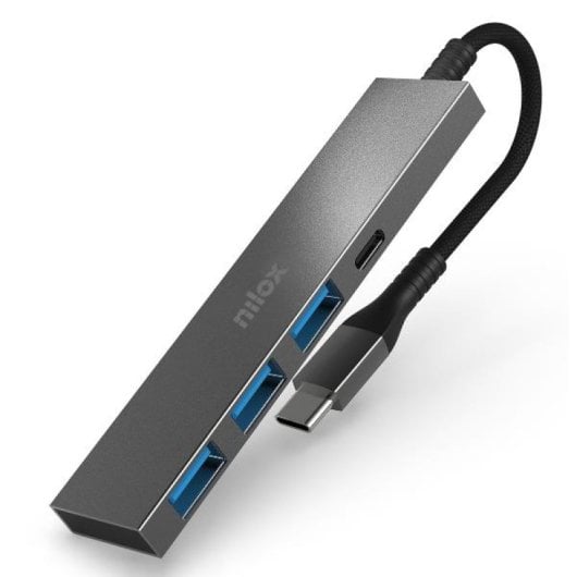 Hub USB-C Nilox NXHUBUSBC02 Noir