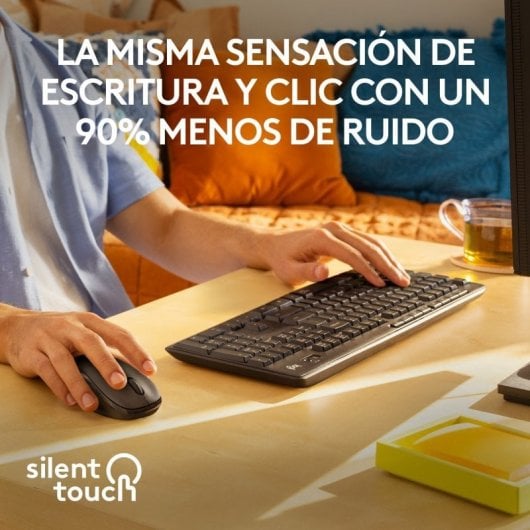 Logitech MK295 Silent Wireless Combo Ratón y Teclado Inalámbricos + Logitech Brio 100 Webcam FullHD