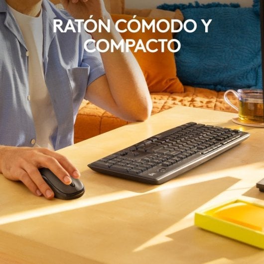 Logitech MK295 Silent Wireless Combo Ratón y Teclado Inalámbricos + Logitech Brio 100 Webcam FullHD