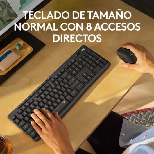 Logitech MK295 Silent Wireless Combo Ratón y Teclado Inalámbricos + Logitech Brio 100 Webcam FullHD