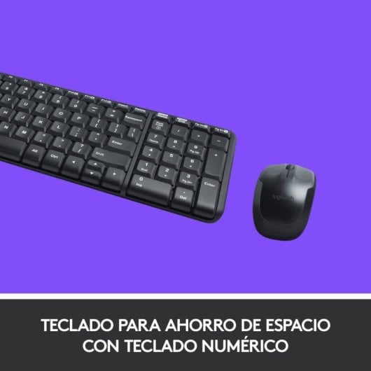 Combo tastiera e mouse wireless Logitech MK220 + webcam Logitech Brio 100 FullHD nera