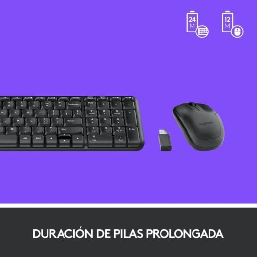 Combo tastiera e mouse wireless Logitech MK220 + webcam Logitech Brio 100 FullHD nera