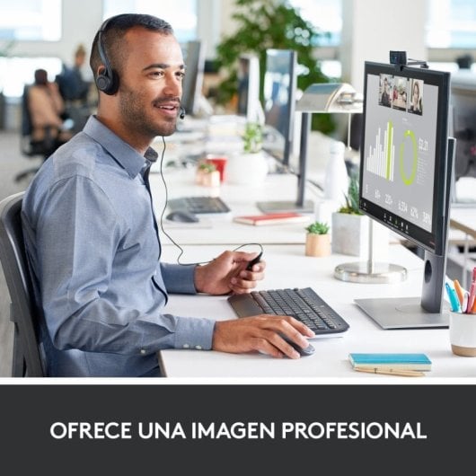 Logitech C920s Pro Webcam Full HD con Corrección de Iluminación + Logitech H390 Auriculares con Supresión de Ruido