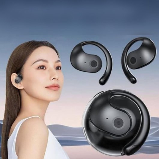 Klack X28 Auriculares Inalámbricos Bluetooth Deportivos con Cancelación de Ruido Crema