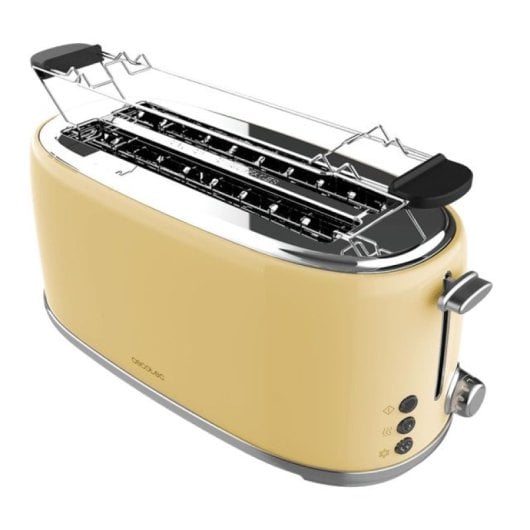 Cecotec Toast&Taste 1600 Retro Double Beige Tostadora 2 Ranuras 4 Rebanadas