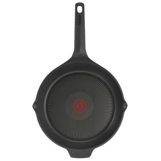 Tefal E24904 Runde Kasserolle 24 cm Schwarz Aluminiumguss Titanbeschichtung
