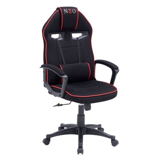 Adec Silla Gaming Neo Advance Tejido Tapizado Altura Regulable Negro/rojo 115-125x70x70 Cm