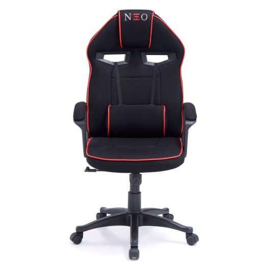 Adec Silla Gaming Neo Advance Tejido Tapizado Altura Regulable Negro/rojo 115-125x70x70 Cm