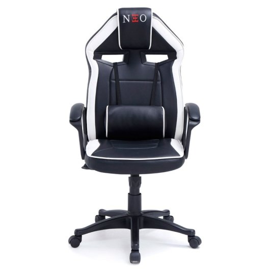 Adec Silla Gaming Neo Advance Tejido Tapizado Altura Regulable Negro/blanco 115-125x70x70 Cm