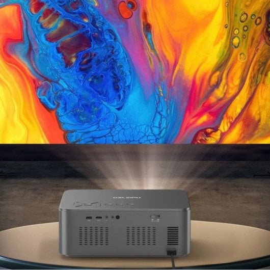 Beamer PVY Geleipu X5 FullHD 300 Lumen LED LCD WLAN Heimkino Schwarz Tragbar