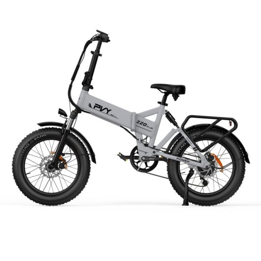 PVY Z20 Plus 1000 Elektrofahrrad mit 20-Zoll-Rädern, 250 W, 48 V, 16,5 Ah, Grau