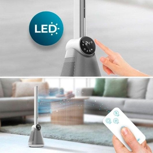 Ventilatore torre Cecotec EnergySilence 9890 Skyline Bladeless 50W LED 39"