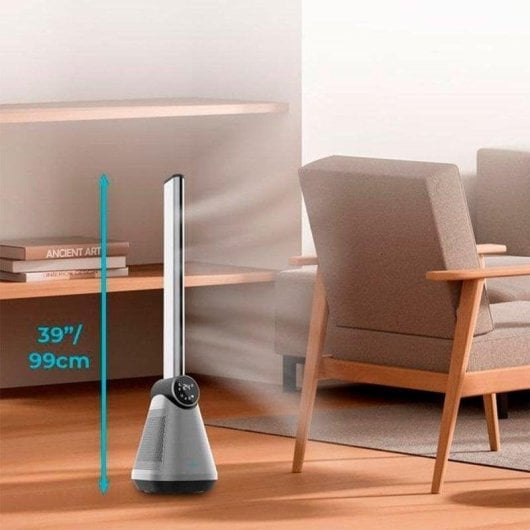 Turmventilator Ohne Flügel Cecotec EnergySilence 9890 Skyline 50W 3 Stufen Fernbedienung LED