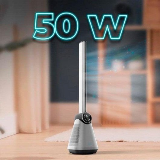 Turmventilator Ohne Flügel Cecotec EnergySilence 9890 Skyline 50W 3 Stufen Fernbedienung LED