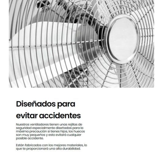Infiniton IF-45M Ventilador de Pie 65W 3 Velocidades Acero Inoxidable