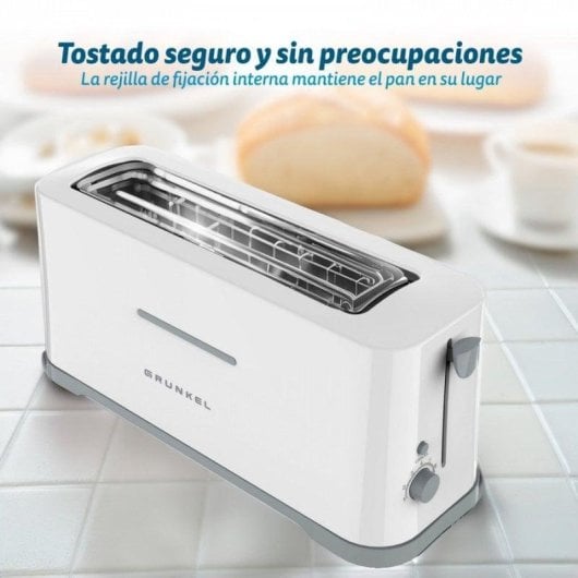 Grunkel TS-40 EASYTOAST Torradeira de Ranura Extra Larga 980W Branco