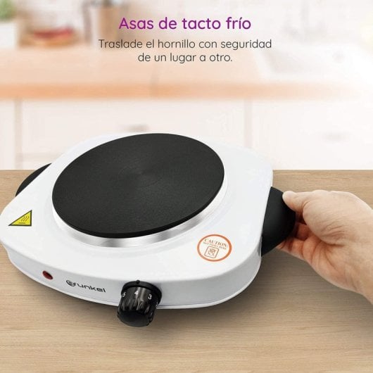 Grunkel EHP-118 Fogão Elétrico de 1 Zona 1500W Branco