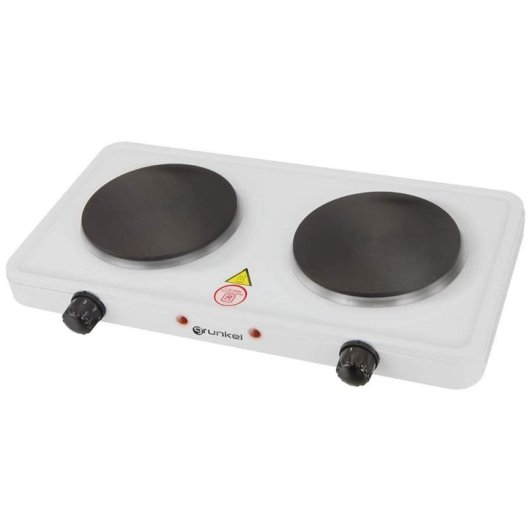 Grunkel EHP-215 Hornillo Eléctrico de 2 Zonas 1500W Blanco