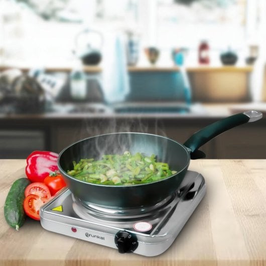 Grunkel EHP-118INOX Hornillo Eléctrico de 1 Zona 1500W Acero Inoxidable