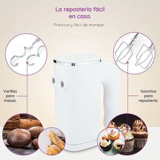 Batteur main Grunkel AM-25G 250W doubles brochettes