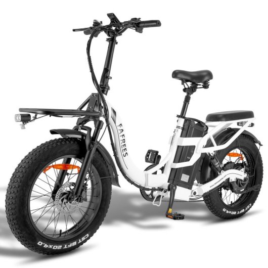 Fafrees F20 X-Max Bicicleta Elétrica Dobrável Motor 750W Bateria 48V/30Ah Autonomia 180km Branca