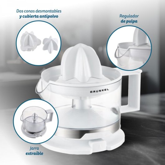 Grunkel XP-545BL Exprimidor de Cítricos 40W Blanco