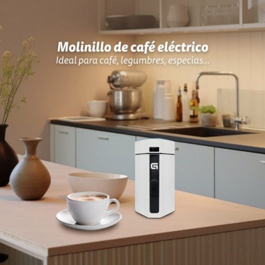Grunkel MO-150BL Elektrische Mühle mit 120 W und 60 Gramm Kapazität, Weiß