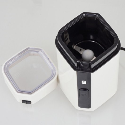 Grunkel MO-150BL Elektrische Mühle mit 120 W und 60 Gramm Kapazität, Weiß