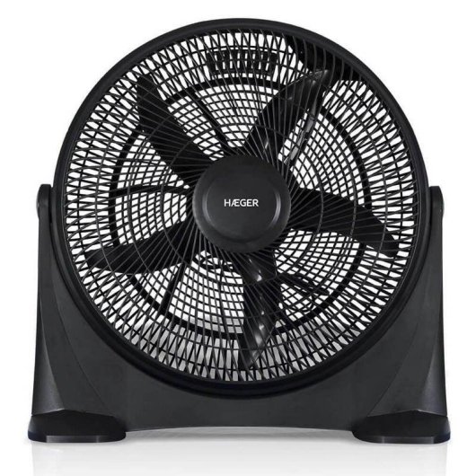 Ventoinha de Chão Industrial Haeger Hover Wind 90W 50cm 3 Velocidades Inclinação Silenciosa
