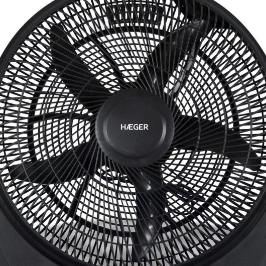 Ventoinha de Chão Industrial Haeger Hover Wind 90W 50cm 3 Velocidades Inclinação Silenciosa