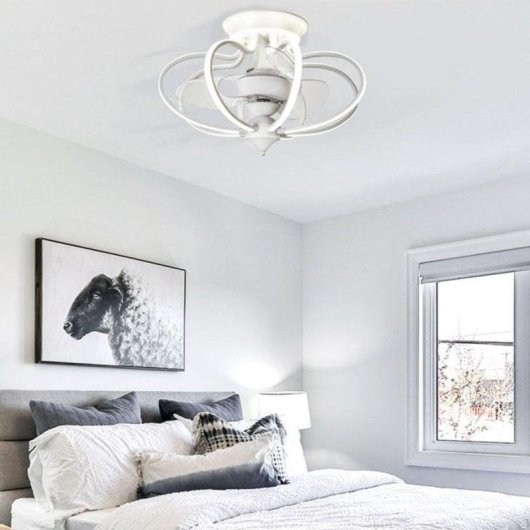 Ventoinha de Teto Bel Air Home Kai 120W LED 60cm Branco Comando