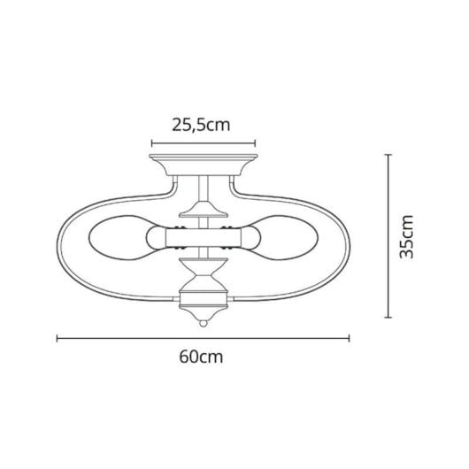 Ventoinha de Teto Bel Air Home Kai 120W LED 60cm Branco Comando