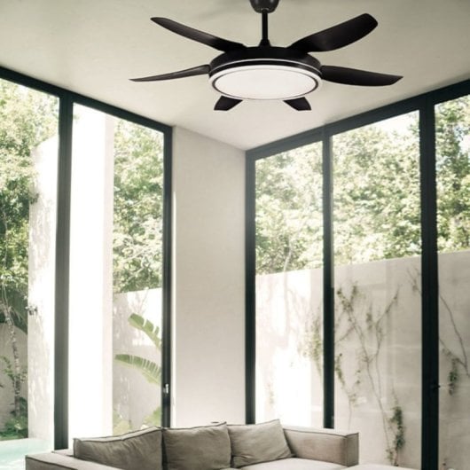 Bel Air Orion Ventilador de Techo con Luz y Mando a Distancia 72W 132cm Negro