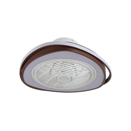 Lumit Geneva Ventilador de Techo WiFi con Luz y Mando 70W 53.5cm Marrón