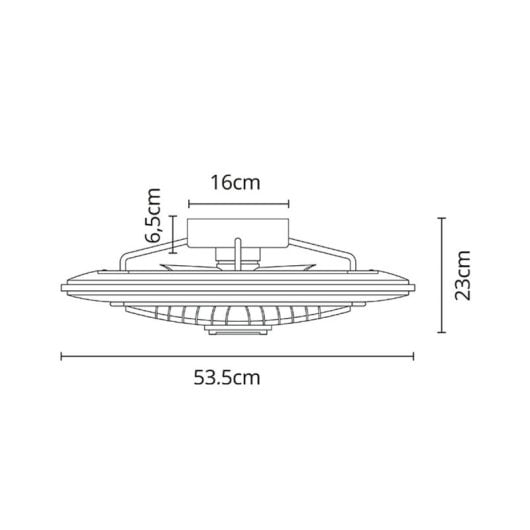 Lumit Geneva Ventilador de Techo WiFi con Luz y Mando 70W 53.5cm Marrón