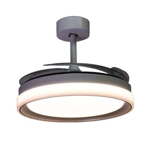 Ventilateur de plafond Bel Air Kigali 72W LED télécommande blanc argent