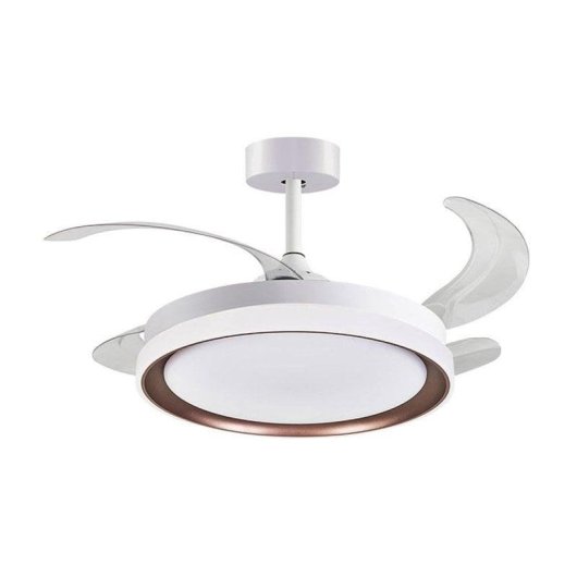 Ventilateur de plafond Bel Air Kigali LED 72W 108cm télécommande blanc/marron