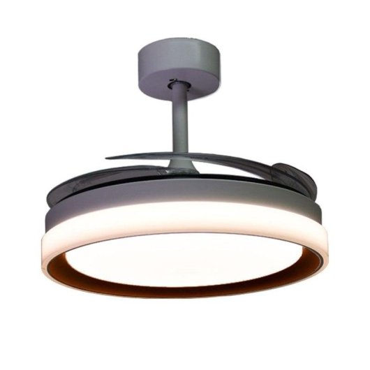 Ventilateur de plafond Bel Air Kigali LED 72W 108cm télécommande blanc/marron