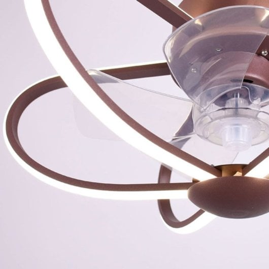 Lumit Jura Deckenventilator mit Licht und Fernbedienung, 74 W, 53,3 cm, 5 Flügel, braun