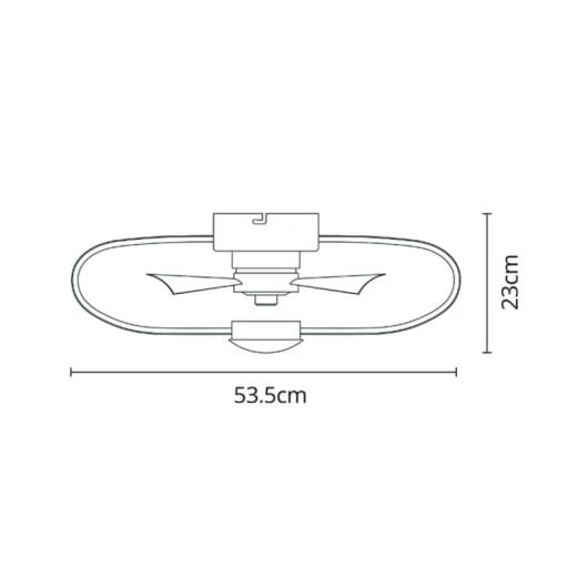 Lumit Jura WiFi Ventilateur de Plafond avec Lumière et Télécommande 74W 53,3cm 5 Pales Chrome