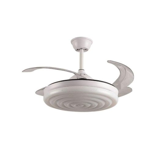 Ventilateur de plafond Bel Air Home Arcos LED 72W 108cm 4 pales rétractables blanc