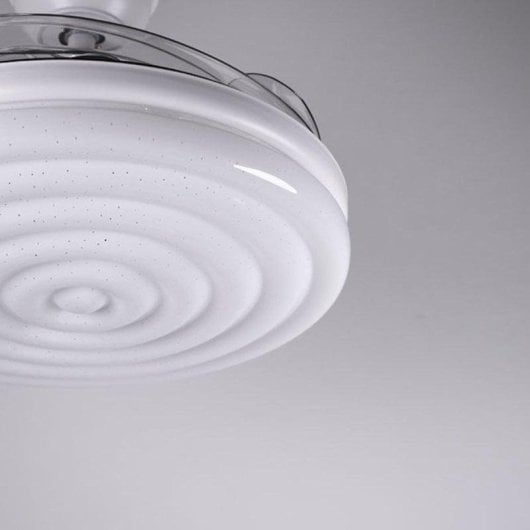 Ventilateur de plafond Bel Air Home Arcos LED 72W 108cm 4 pales rétractables blanc