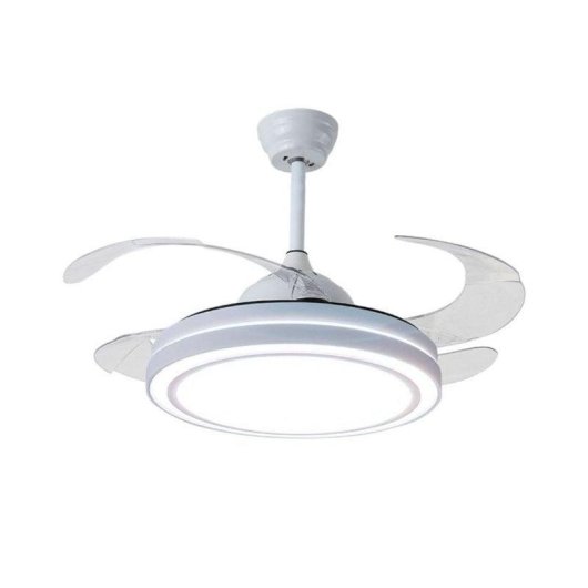 Ventilador de techo Bel Air Quebec 72W 108cm LED 4 aspas retráctiles blanco