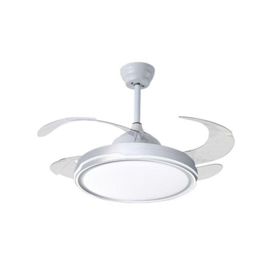Ventilateur de plafond Bel Air Toronto 72W LED 108cm 4 pales retractables blanc