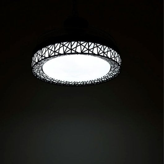 Bel Air Nido Ventoinha de Teto com Luz e Comando Remoto 72W 108cm Pás Retráteis Preto
