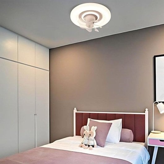 Ventoinha de Teto Bel Air Home Raki Move LED 38W 48cm 6 pás Branco