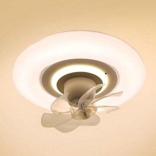 Ventoinha de Teto Bel Air Home Raki Move LED 38W 48cm 6 pás Branco