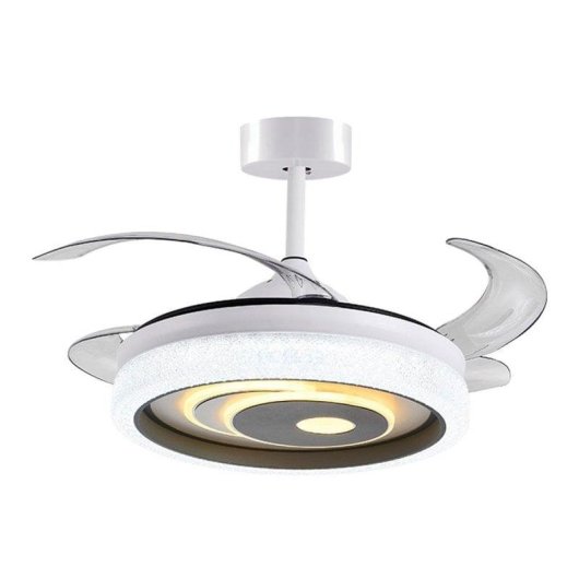 Ventilateur de plafond Bel Air Trio 72W LED 108cm télécommande blanc